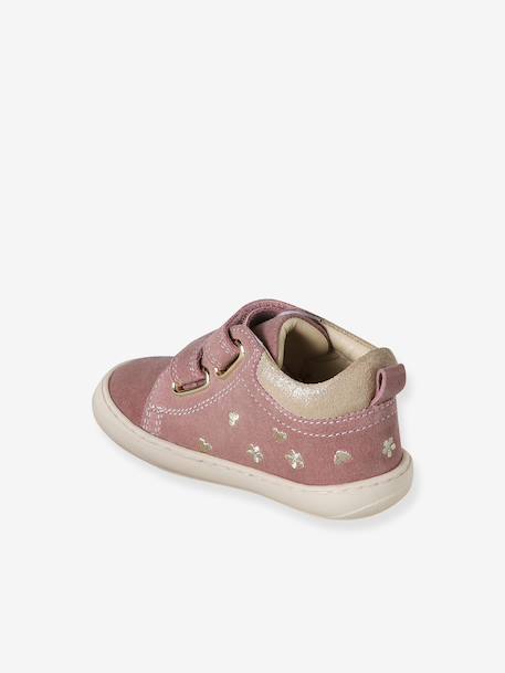 Chaussures premiers pas bébé scratch beige imprimé+bleu imprimé+bronze+lot rose+mauve+or+rose+rose imprimé+rose poudré+turquoise+vert imprimé+vieux rose - vertbaudet enfant 