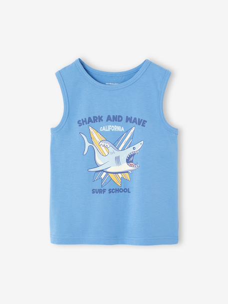 Lot de 2 débardeurs garçon lot blanc+lot bleu - vertbaudet enfant 