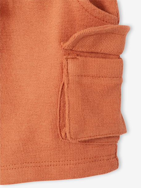 Short style battle bébé en molleton texturé kaki+noisette - vertbaudet enfant 
