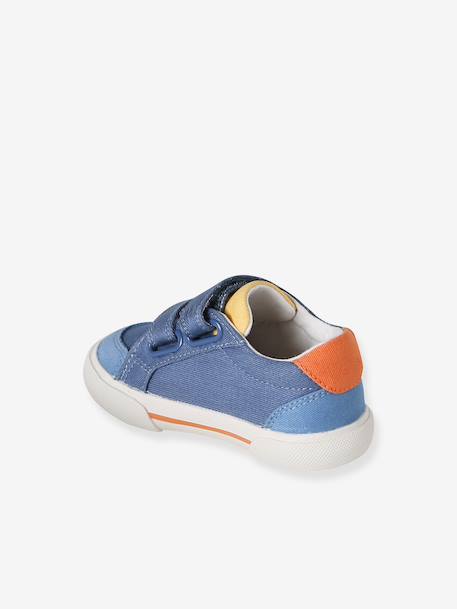 Synthetische baskets voor baby's met klittenband beige, bedrukt+veel blauw - vertbaudet enfant 