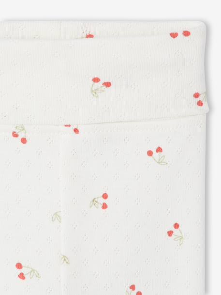 Legging baby meisjes opengebreide stof ecru - vertbaudet enfant 
