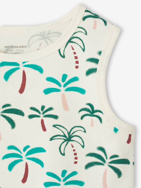 Débardeur garçon imprimé tropical blanc imprimé - vertbaudet enfant 