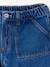Short en jean fille bleu clair+bleu moyen+denim brut - vertbaudet enfant 