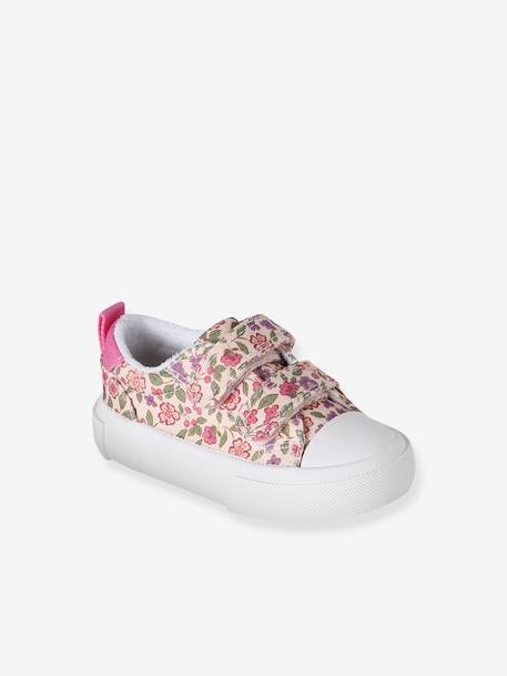 Baskets scratchées bébé rayé bleu+rose imprimé - vertbaudet enfant 