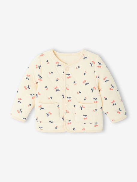Gewatteerd vestje voor babymeisjes vanille - vertbaudet enfant 