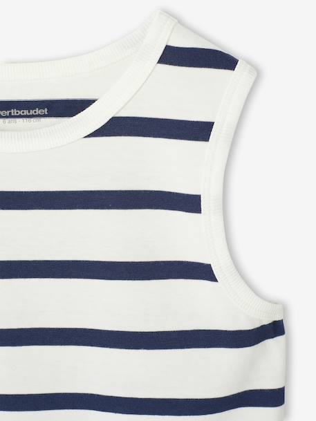 Lot de 2 débardeurs garçon lot blanc+lot bleu - vertbaudet enfant 
