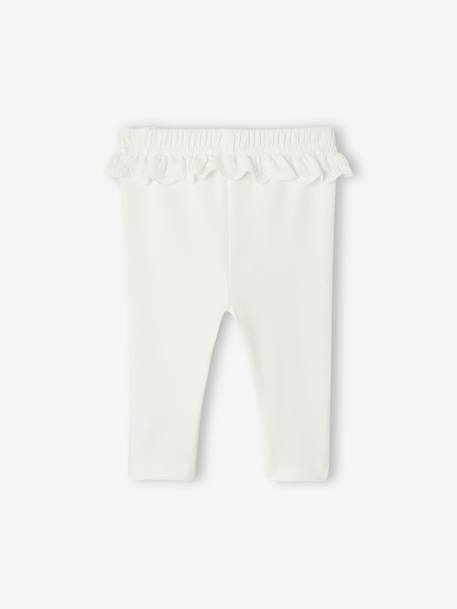 Jersey legging voor pasgeboren meisjes ecru - vertbaudet enfant 
