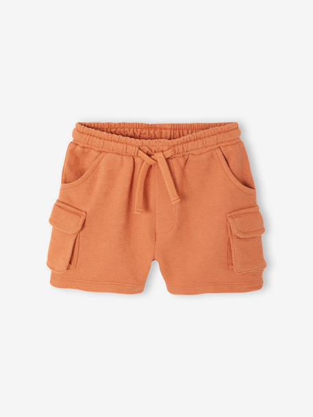 Short style battle bébé en molleton texturé kaki+noisette - vertbaudet enfant 