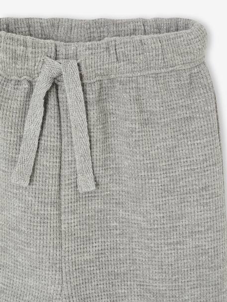 Pantalon garçon naissance en nid d'abeille gris chiné - vertbaudet enfant 