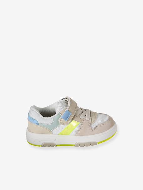 Baskets bébé synthétique lacets élastiqués lot beige - vertbaudet enfant 