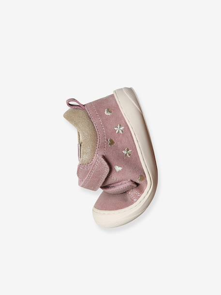 Chaussures premiers pas bébé scratch beige imprimé+bleu imprimé+bronze+lot rose+mauve+or+rose+rose imprimé+rose poudré+turquoise+vert imprimé+vieux rose - vertbaudet enfant 