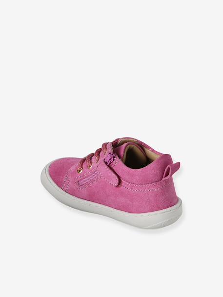 Chaussures premiers pas bébé lacets brun+fuchsia+jaune d'or+marron+rose - vertbaudet enfant 