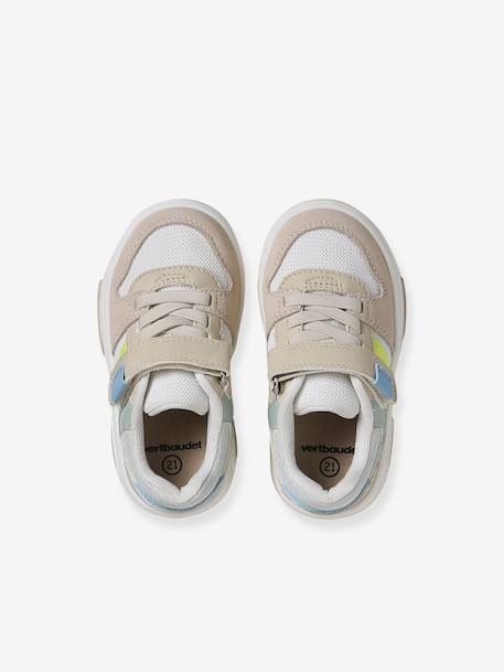 Baskets bébé synthétique lacets élastiqués lot beige - vertbaudet enfant 