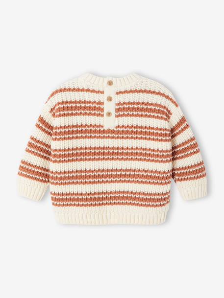 Pull bébé garçon rayé coton rayé beige - vertbaudet enfant 