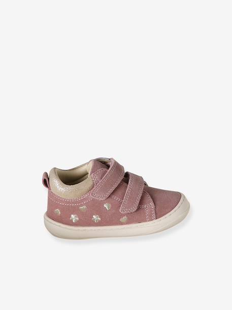 Chaussures premiers pas bébé scratch beige imprimé+bleu imprimé+bronze+lot rose+mauve+or+rose+rose imprimé+rose poudré+turquoise+vert imprimé+vieux rose - vertbaudet enfant 