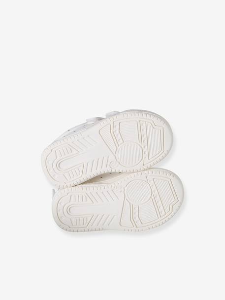 Baskets bébé scratch blanc imprimé - vertbaudet enfant 