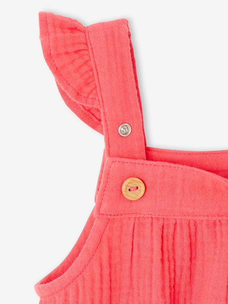 Babypakje voor pasgeboren meisjes van katoenen mousseline framboos - vertbaudet enfant 