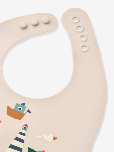 Lot 2 bavoirs Ember beige+rose - vertbaudet enfant 