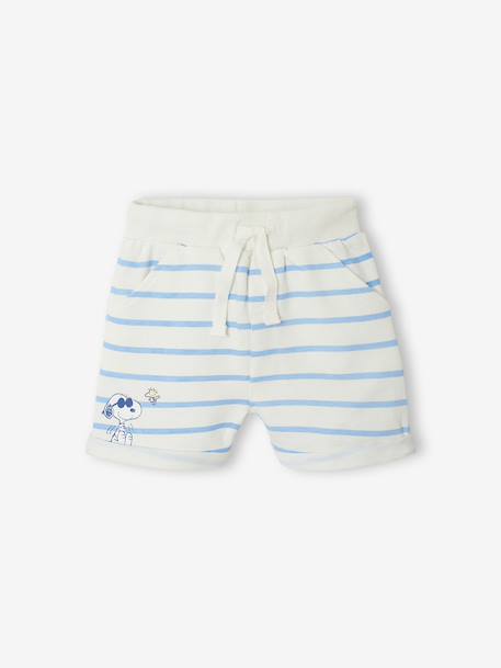 Ensemble bébé t-shirt et short Snoopy rayé bleu - vertbaudet enfant 