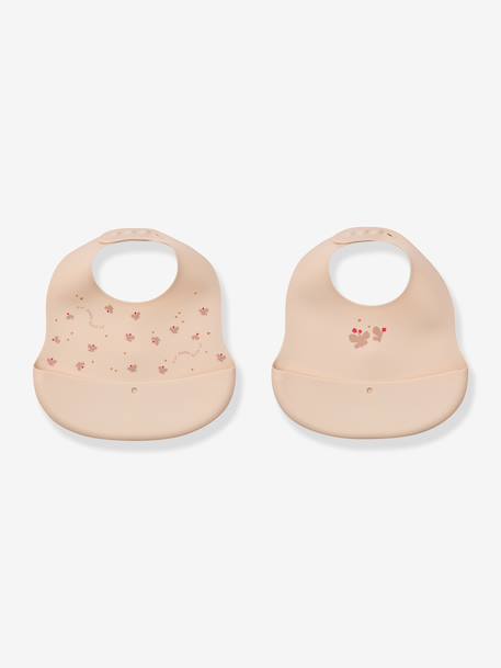 Set van 2 slabbetjes Ember beige+rozen - vertbaudet enfant 