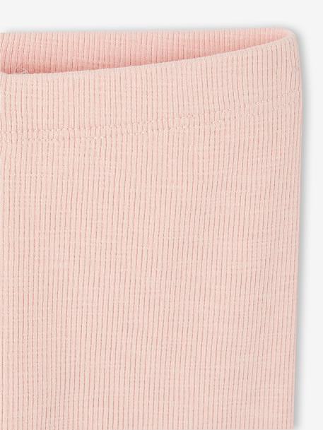 Legging bébé en maille côtelée rose pâle+vert - vertbaudet enfant 