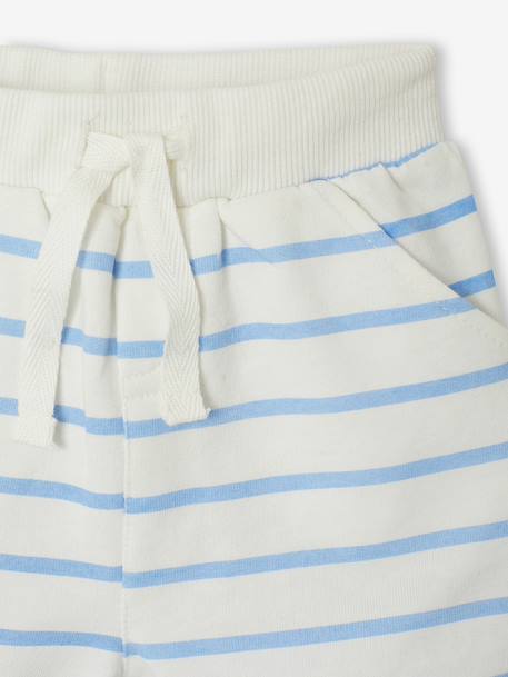 Ensemble bébé t-shirt et short Snoopy rayé bleu - vertbaudet enfant 