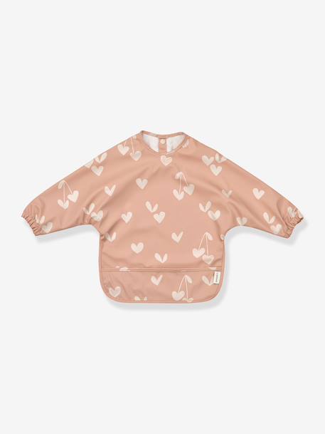Slabbetje met mouwen Merle - LIEWOOD ecru+geel+geel, bedrukt+lichtroze+rouge+rozen+wit - vertbaudet enfant 