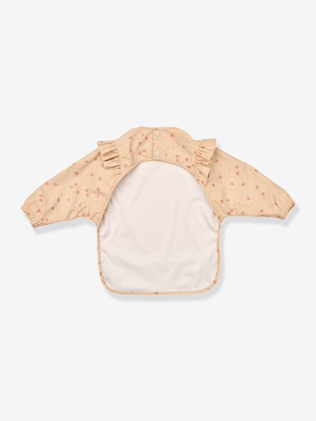 Slabbetje met mouwen Merle - LIEWOOD ecru+geel+geel, bedrukt+lichtroze+rouge+rozen+wit - vertbaudet enfant 