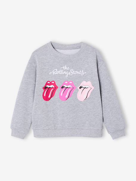 Sweater meisje ROLLING STONES gemêleerd grijs - vertbaudet enfant 