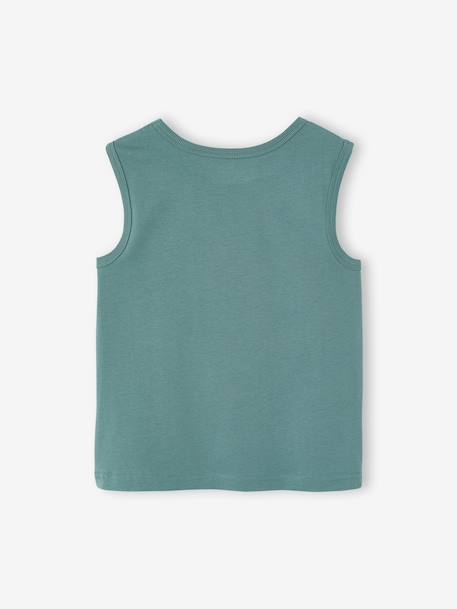 Hemdje voor jongens met surfprint blauwgroen - vertbaudet enfant 