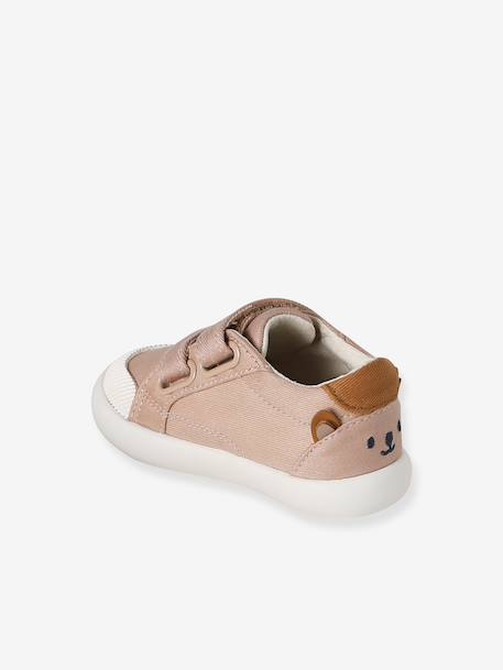 Baskets scratchées bébé garçon en toile beige imprimé+brun - vertbaudet enfant 