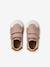 Stoffen sneakers met klittenband babyjongen beige, bedrukt+donkerbruin - vertbaudet enfant 