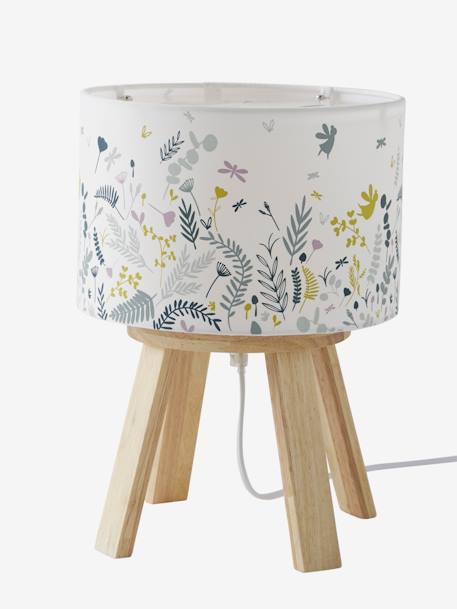 Lampe de chevet bois PAPILLON Blanc - vertbaudet enfant 