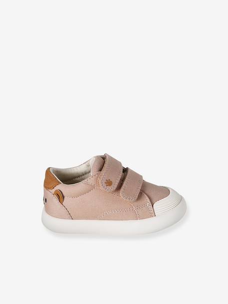 Baskets scratchées bébé garçon en toile beige imprimé+brun - vertbaudet enfant 
