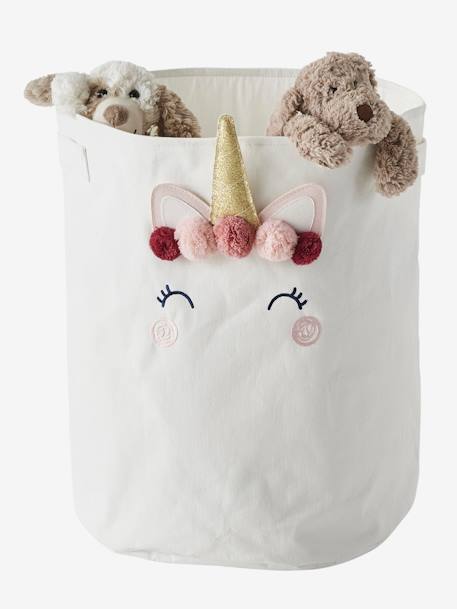Panier de rangement XL Licorne ivoire - vertbaudet enfant 
