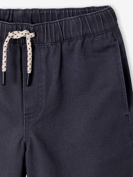 Bermuda jongens in twill antraciet+kameel - vertbaudet enfant 