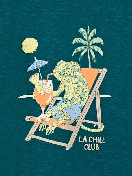 T-shirt animal ludique garçon vanille+vert - vertbaudet enfant 