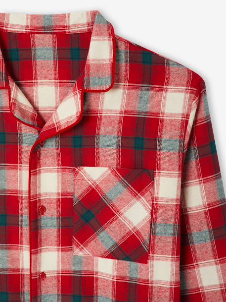 Pyjama homme flanelle noël capsule famille carreaux rouge - vertbaudet enfant 