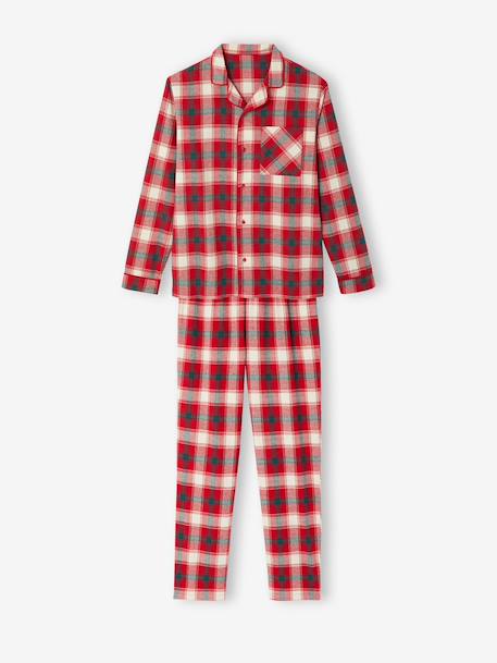 Pyjama homme flanelle noël capsule famille carreaux rouge - vertbaudet enfant 