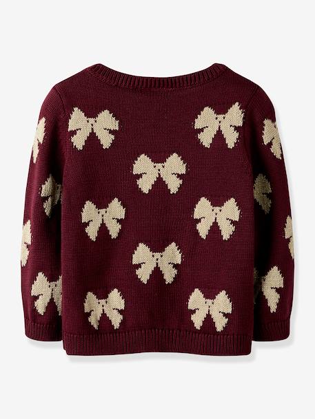 Pull NMFREKKA fille NAME IT beige chiné+rouge - vertbaudet enfant 