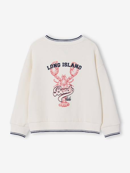 Sweat garçon col V écru - vertbaudet enfant 