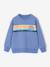 Sweat garçon col rond rayures graphiques blanc chiné+bleu grisé - vertbaudet enfant 