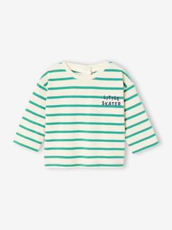 -T-shirt bébé rayé pressionné dos 