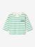 T-shirt bébé rayé pressionné dos rayé vert+rouge - vertbaudet enfant 