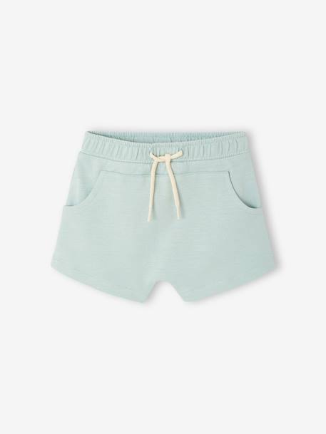 Bermuda bébé garçon en molleton bleu grisé+caramel+MARINE GRISE - vertbaudet enfant 