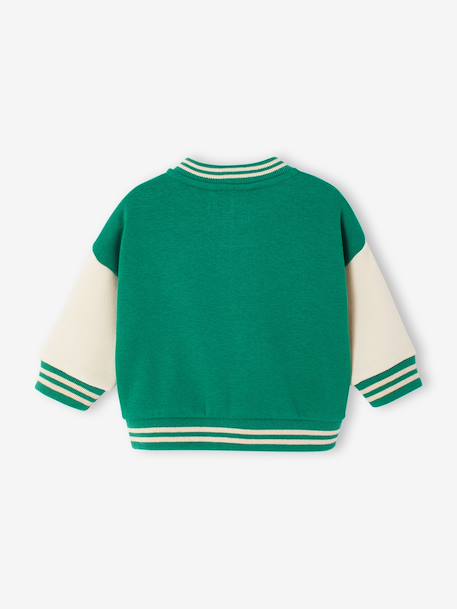 Blouson teddy bébé en molleton vert - vertbaudet enfant 