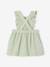 Robe bébé en gaze de coton bretelles à volants vert d'eau+vieux rose - vertbaudet enfant 