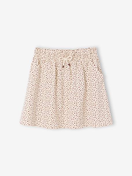 Jupe tournante imprimée fille beige+blanc imprimé+menthe+rose pâle - vertbaudet enfant 
