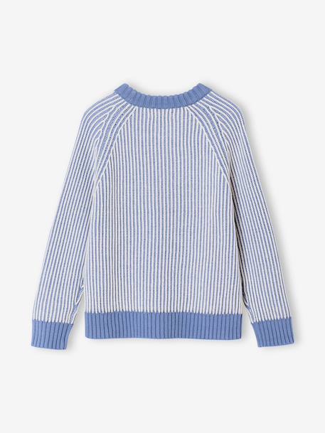 Pull garçon en maille bleu - vertbaudet enfant 