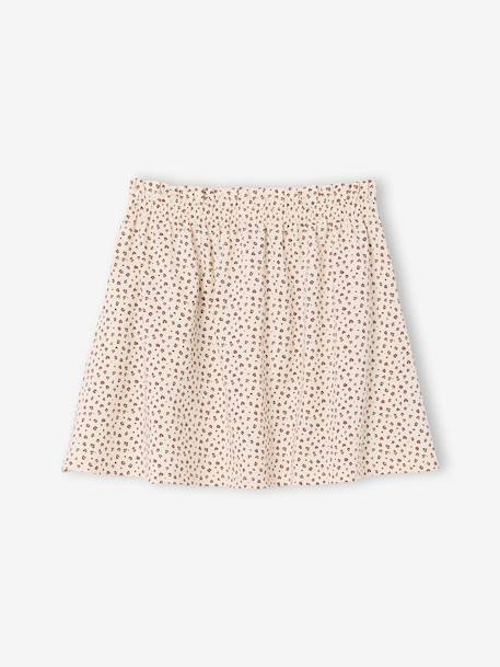 Jupe tournante imprimée fille beige+blanc imprimé+menthe+rose pâle - vertbaudet enfant 